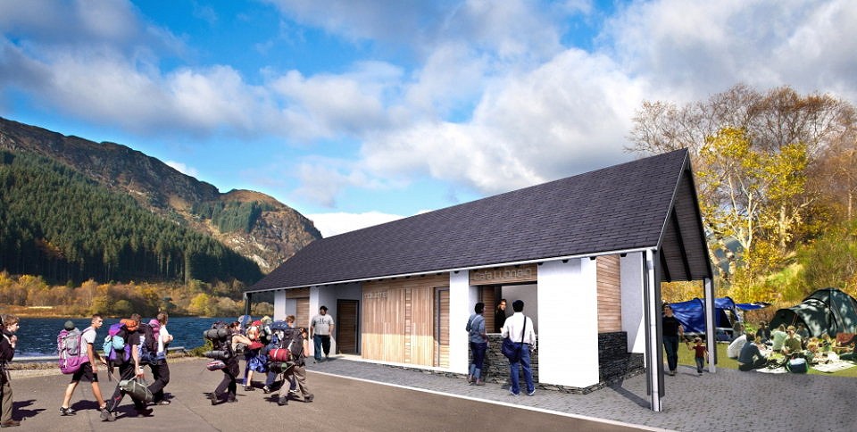 Artist's impression of new facilities at Loch Lubnaig  © Loch Lomond and the Trossachs National Park