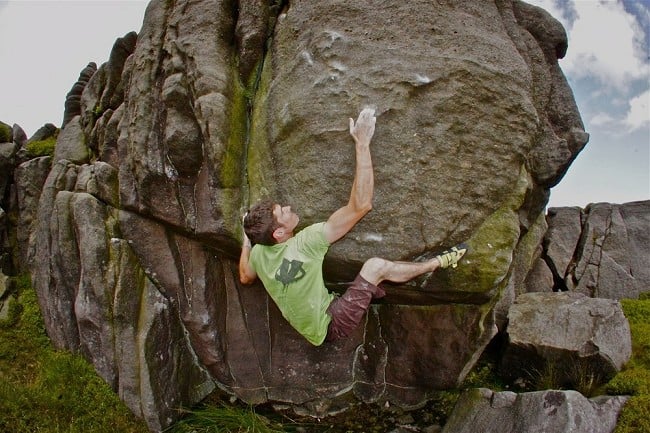 Tom Peckitt on The Uncertainty Principle, 8A+  © Dave Gater
