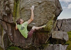 Tom Peckitt on The Uncertainty Principle, 8A+  © Dave Gater