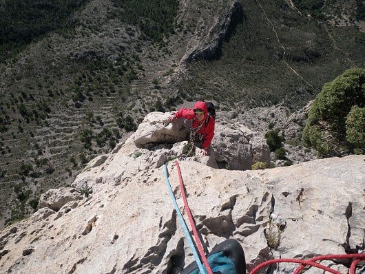 Lou high on the buttress  © Tarquin