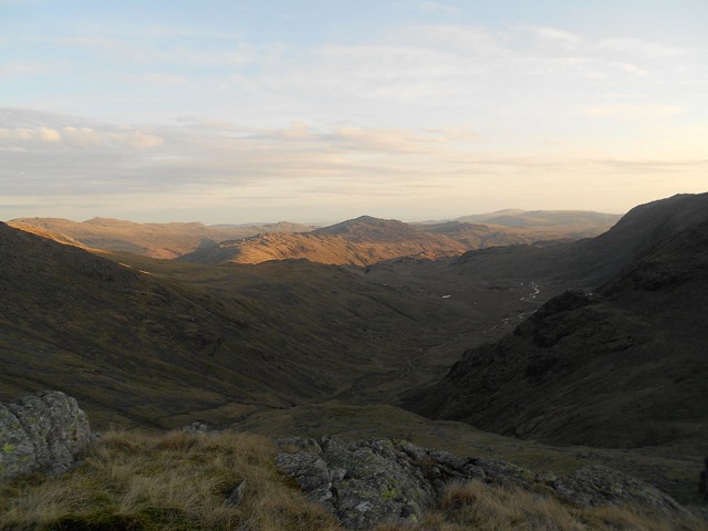 Looking down over Upper Eskdale from our wild campsite  © Rosie Robson