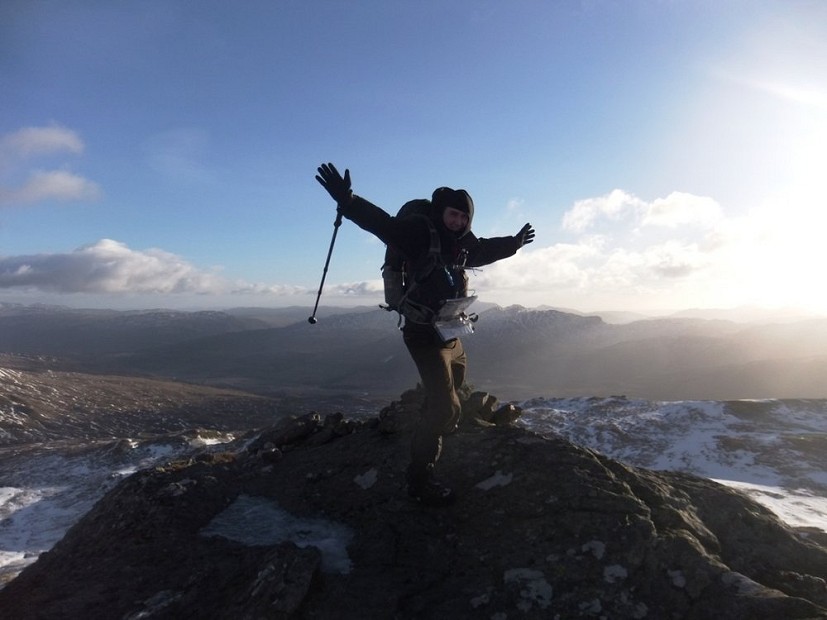 Me on Sgiath Cuill summit, very windy !  © lavelle293
