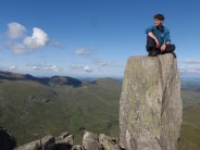 A beautiful summers day on the summit of Tryfan