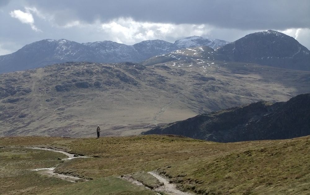 On Hindscarth with the Scafell Pike range in the background  © Drew Whitworth