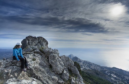 Soaking up the view from Bernia ridge, Costa Blanca (Spain)  © Guy Prince
