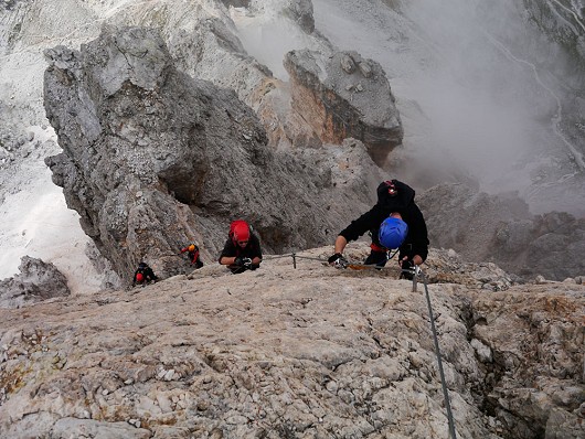 Looking down the final slab on the Tomaselli (VF)  © colinthrelfall