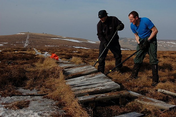 Path work going on this month in the Cheviots  © Northumberland National Park Authority