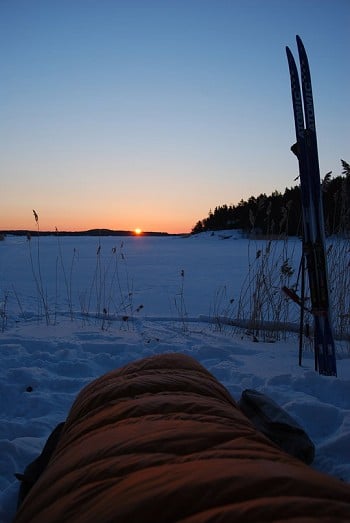 The sun rises over the frozen sea. -20 in the Turku archipelago, SW Finland.  © Toby Archer