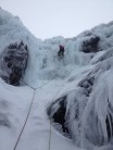 Ed leading the final pitch on South Gully of The Black Wall