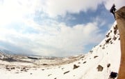 Snowballing Crescent Arete at Stanage