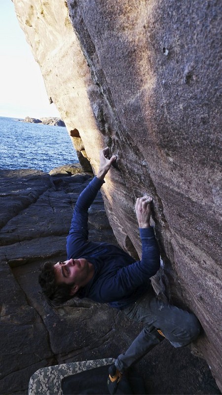 Another view of Dan Varian on Helicoidal Flow (8A+)  © Katie Mundy