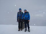 Nevis summit with Jon after a good day's climb