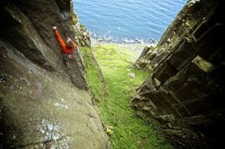 Greg Boswell dealing with the very delicate placements of Fair Head.