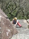 Al Leary seconding first ascent Fine and Mellow E1
