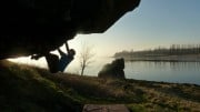 evening bouldering at dumby