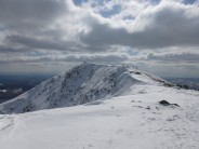 The top of North Gully looking towards the Old Man of Coniston on Easter Monday