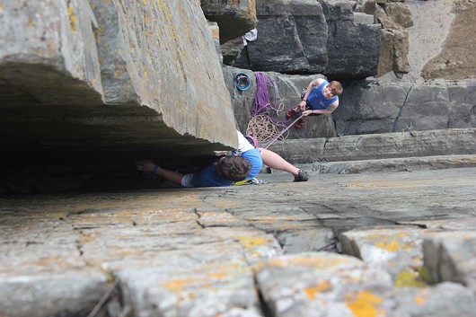 Me diving into the crack of Just Fits - let the hell commence!  © ianstevens
