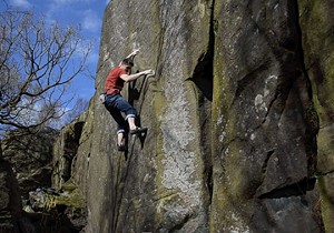 Will Atkinson on the first ascent of Hired Goons - E8 6c  © Will Atkinson