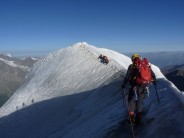 Approaching the summit of Weissmies, August 2012