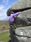 Blind fold climbing (shame spotter was so far away photographing)