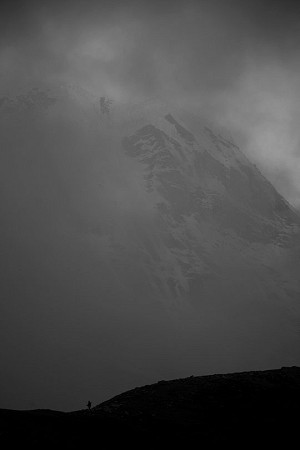 Underneath the huge North Face of Peak 41  © Jack Geldard