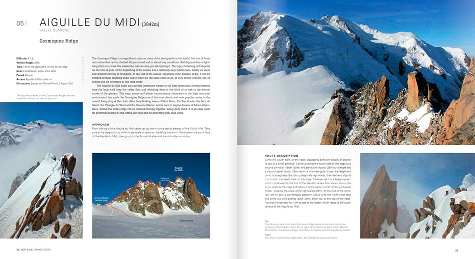 Mont Blanc - The Finest Routes - Sample Spread  © Vertebrate Publishing