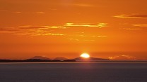 Sunset over Hecla-South Uist from Ardnamurchan