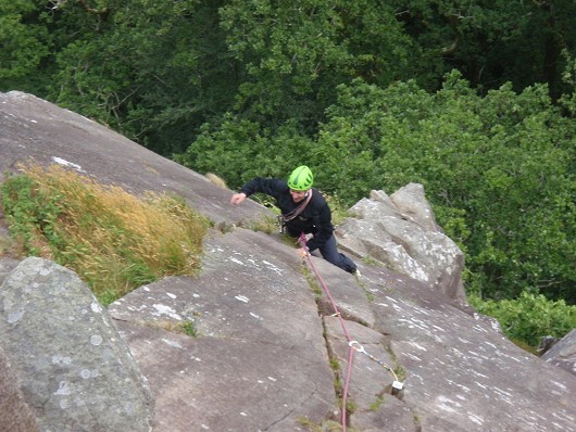 climbing at Tremadog on Poor Man's Peuterey.  © www.mountaineeringjoe.co.uk