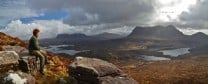 Suilven & Cul Mor seen from the Stac Polly path.