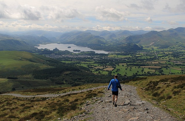 Looking south from the Latrigg path at the start of a very long couple of days  © Dan Bailey