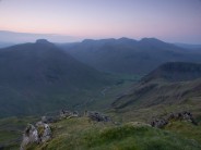 Sunrise photo from Red Pike in Wasdale over the Scafells