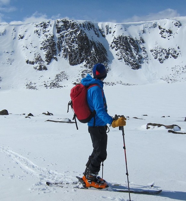 Ski touring in the Cairngorms with the Blue Ice Warthog 38 Rucksack   © vscott