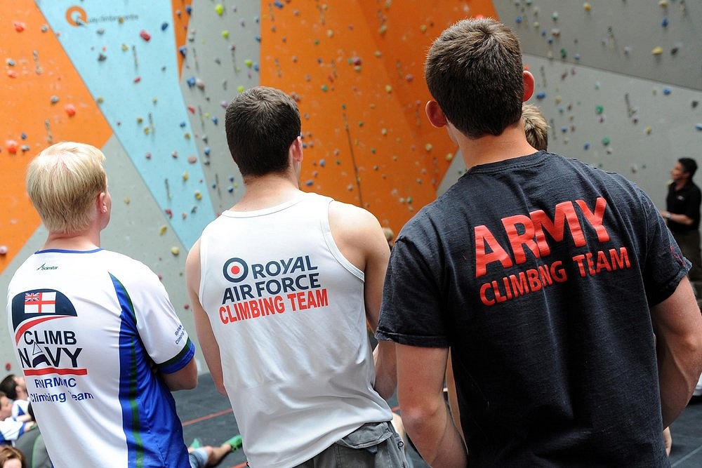 Friendly rivalry between the three services makes the interservices climbing championships a great event to be involved in  © MoD