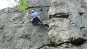 Dave on the crux