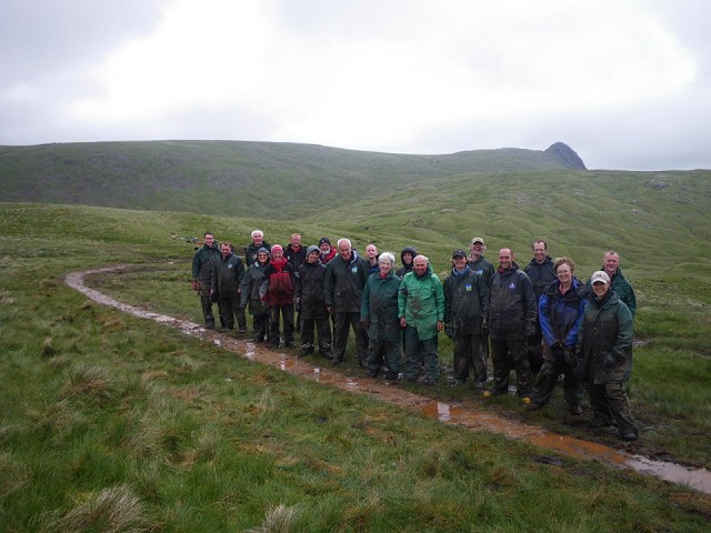 Volunteers with their new stretch of path  © Fix the Fells