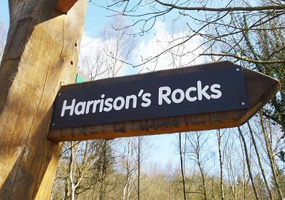Harrison's Rocks Sign  © Emma Harrington