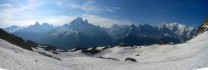 Mont Blanc Massif from the Aiguilles Rouges