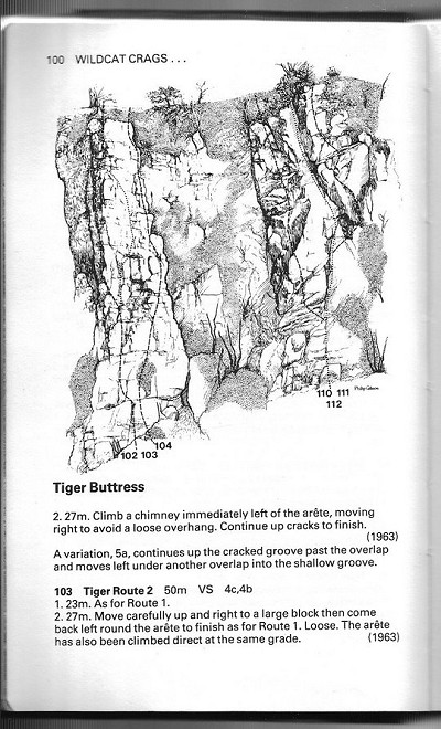 Tiger Routes Topo  © BMC
