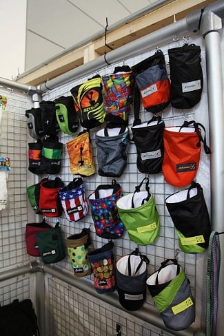 Huge selection of bright and light chalkbags from Metolius  © Jack Geldard - UKC