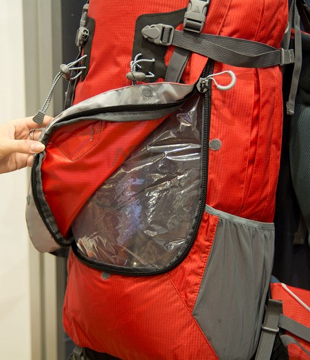 The opening front panel on the Nanga pack from Vango  © UKC