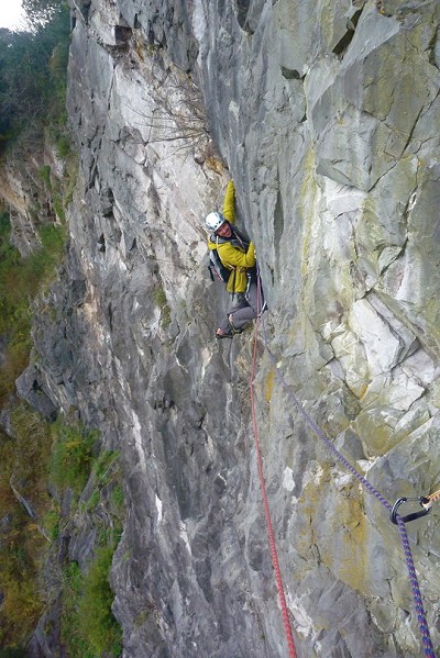 Dave Talbot on the fourth pitch of The Equator  © henry castle