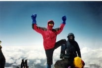 The top of Europe.  Neil Conway & Barry Pascoe on Mt Elbrus Summit