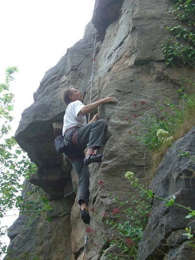 Dave Vose on the first ascent  © showfaman