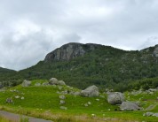 Spinneriveggen crag and surround bouldering area