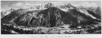 Panorama of the Chamonix valley early c20, original photographer possibly Georges (I) Tairraz?