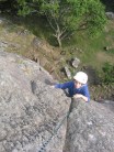 MarkA topping out on Falling Block Crack
