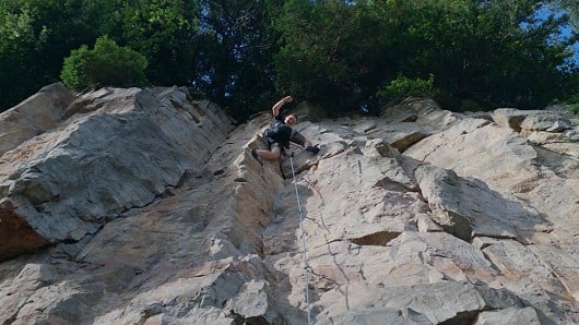 Me on my first 6a+ Lead.  © craigaj.ace