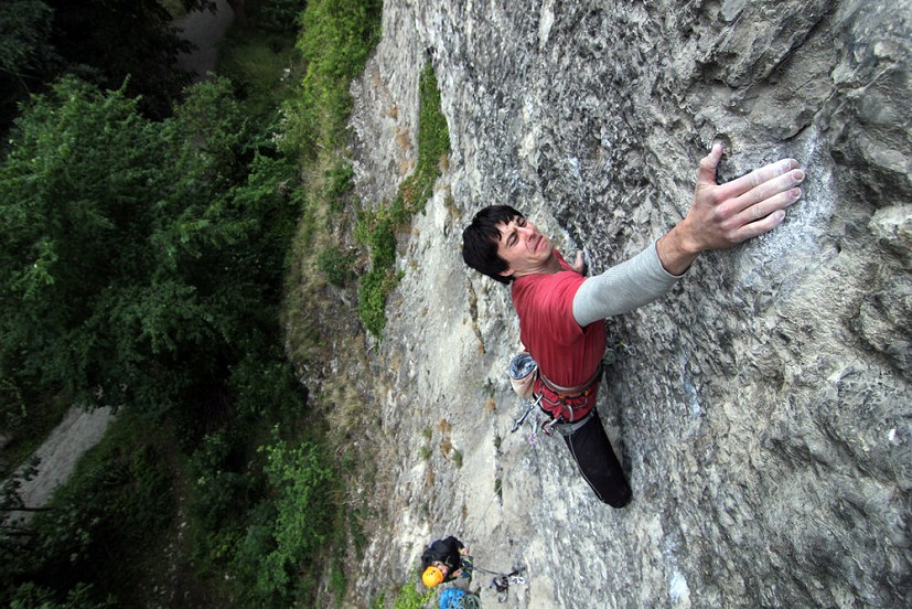 Mark on the short sharp crux of Little Plumb (pitch one)  © Wft