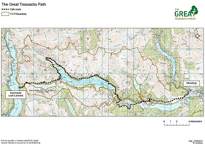 A map of the new trail  © Great Trossachs Forest