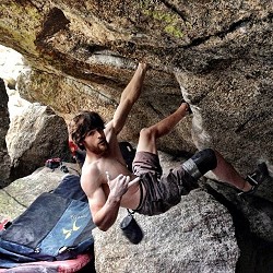 Jimmy Webb on The wheel of Wolvo, 8C, Lincoln Lake, RMNP, CO  © Dave Graham